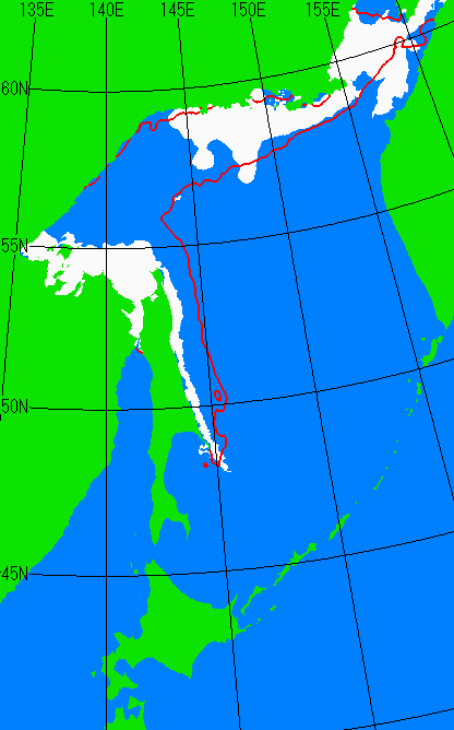 海氷分布図（オホーツク海全体）