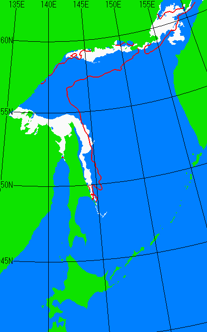 5月5日の海氷分布図