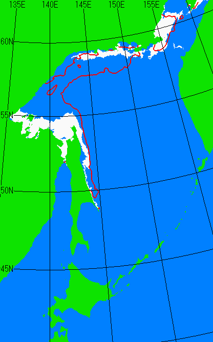 5月10日の海氷分布図