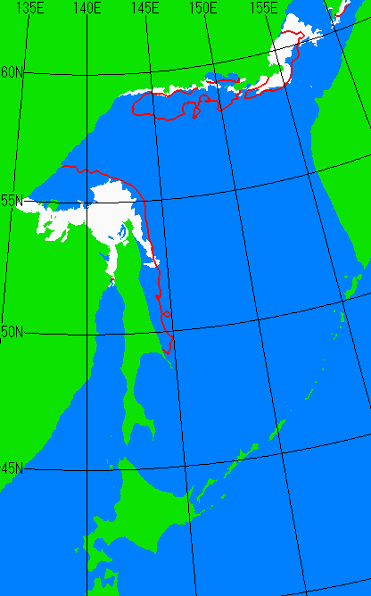 5月15日の海氷分布図