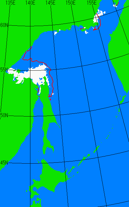 5月25日の海氷分布図