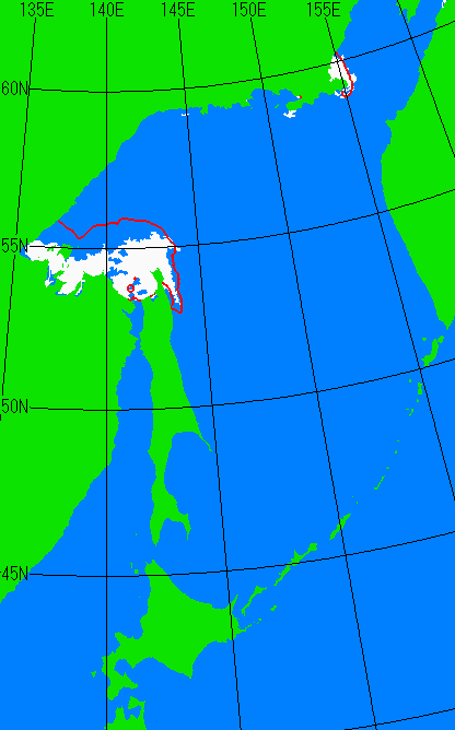 海氷分布図（オホーツク海全体）