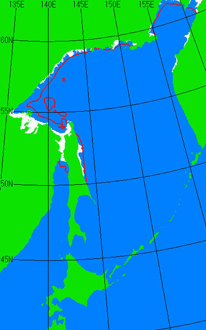 12月5日の海氷分布図