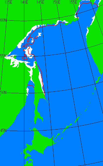 12月10日の海氷分布図