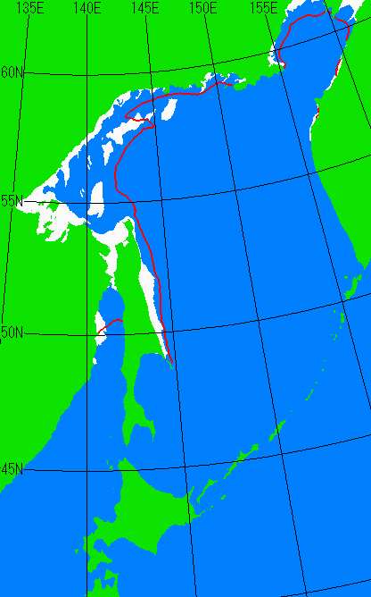 12月15日の海氷分布図