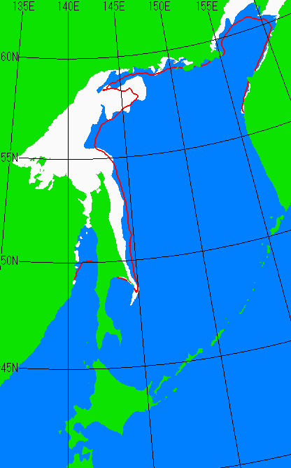 12月20日の海氷分布図