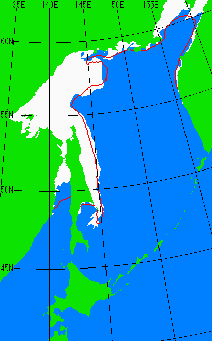 12月25日の海氷分布図