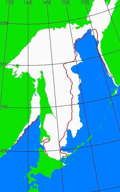 2月5日の海氷分布図