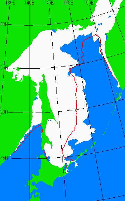 2月10日の海氷分布図