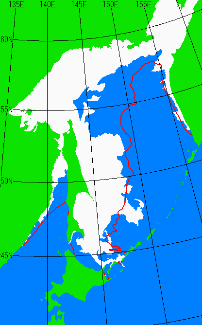 2月20日の海氷分布図