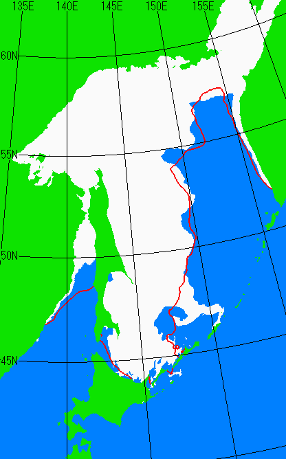 3月5日の海氷分布図