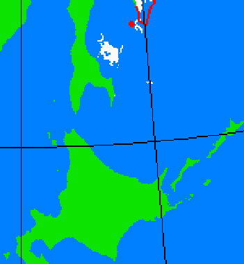 海氷分布図（北海道周辺）