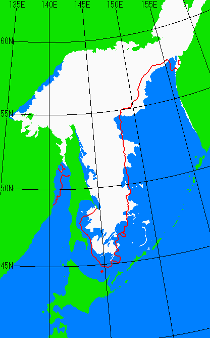 4月5日の海氷分布図