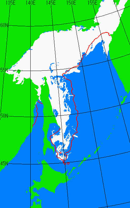 4月10日の海氷分布図