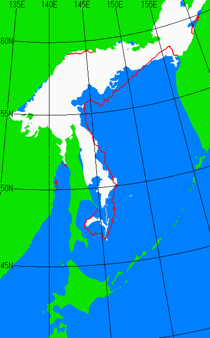 4月20日の海氷分布図