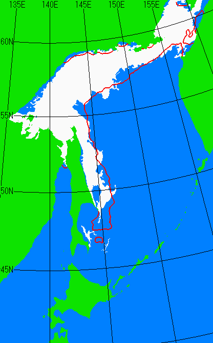 4月25日の海氷分布図