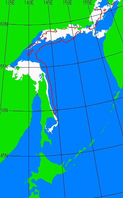 5月10日の海氷分布図