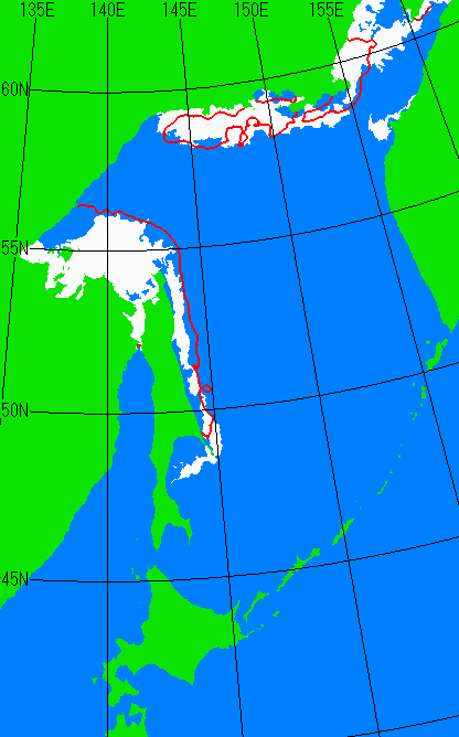 5月15日の海氷分布図