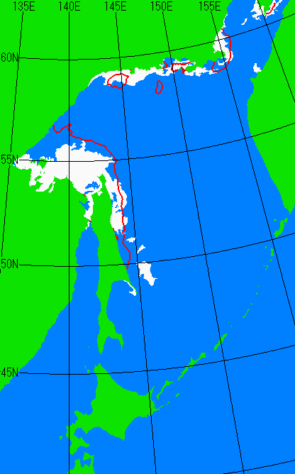 5月20日の海氷分布図