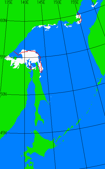 海氷分布図（オホーツク海全体）