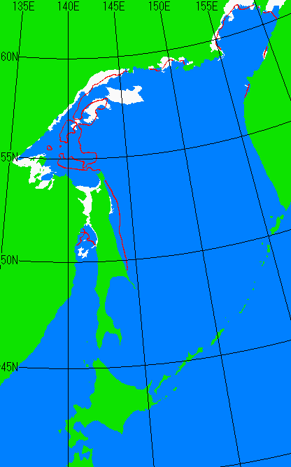 12月10日の海氷分布図