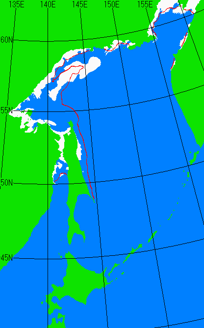 12月15日の海氷分布図