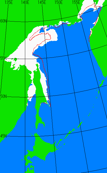 12月20日の海氷分布図