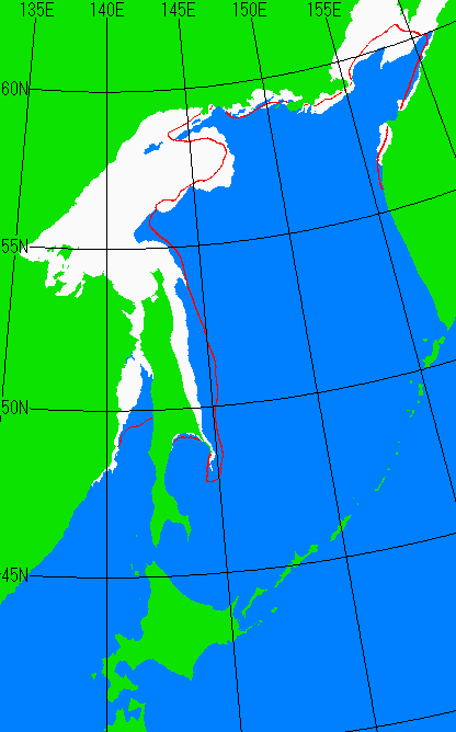 12月25日の海氷分布図