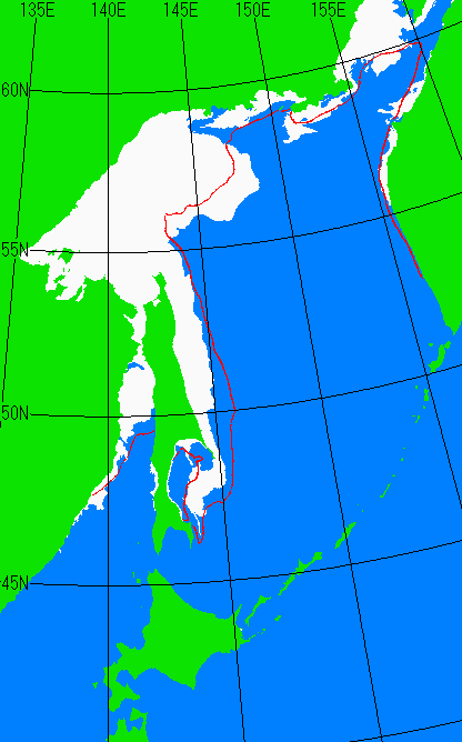 1月5日の海氷分布図