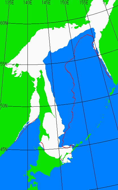 2月20日の海氷分布図