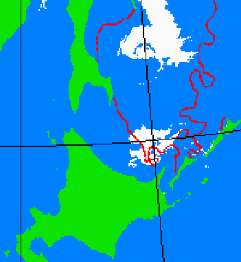 海氷分布図（北海道周辺）