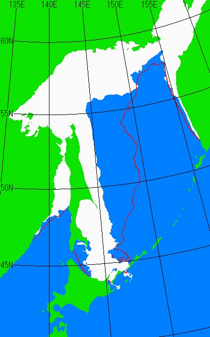 2月28日の海氷分布図