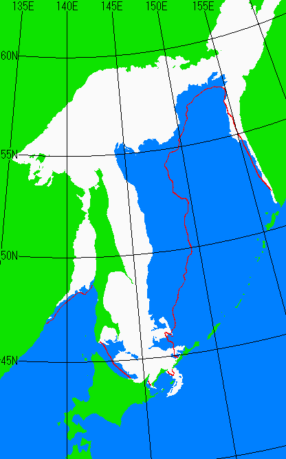 3月5日の海氷分布図