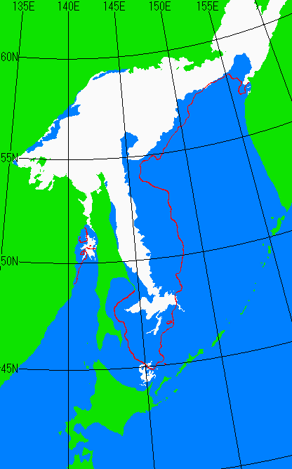 4月5日の海氷分布図