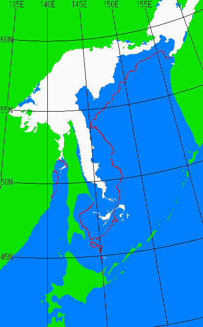 4月10日の海氷分布図