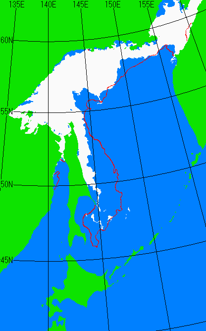 4月15日の海氷分布図