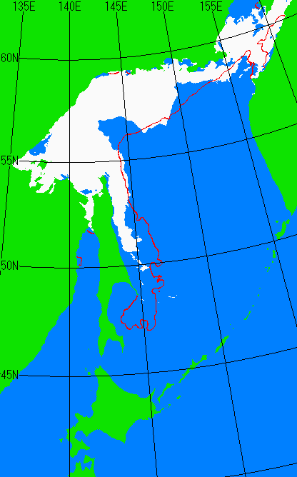 4月20日の海氷分布図