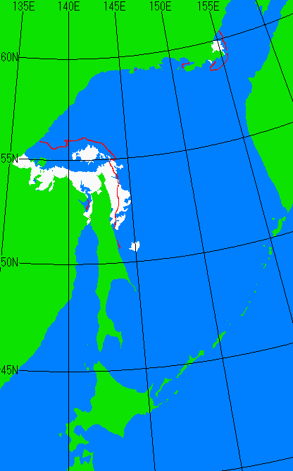 5月25日の海氷分布図