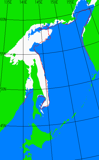 12月31日の海氷分布図