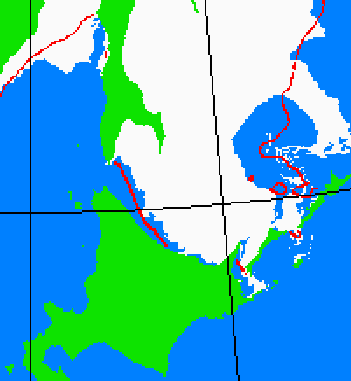 海氷分布図（北海道周辺）