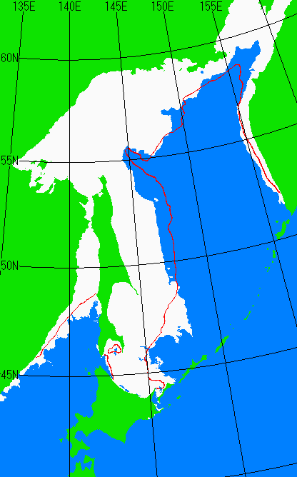 2月5日の海氷分布図