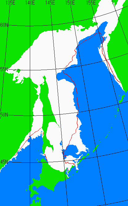 2月10日の海氷分布図