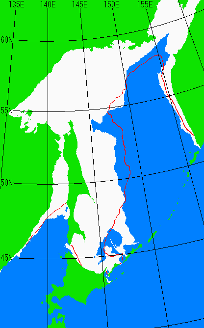 2月15日の海氷分布図