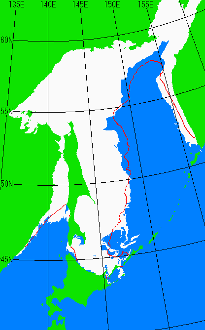 2月20日の海氷分布図