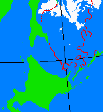 海氷分布図（北海道周辺）