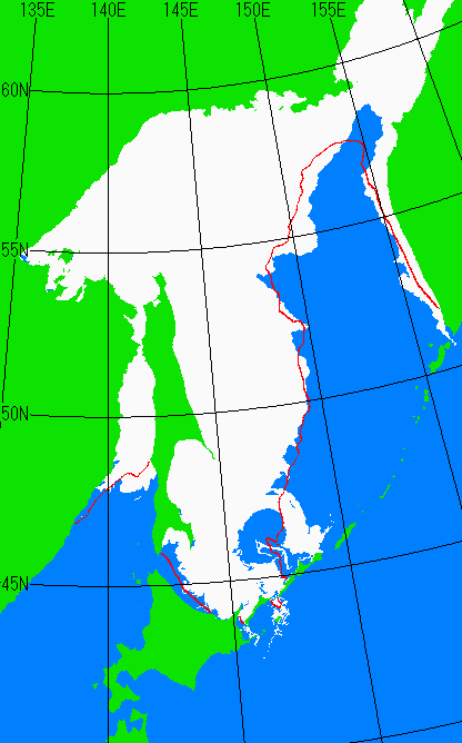 3月5日の海氷分布図