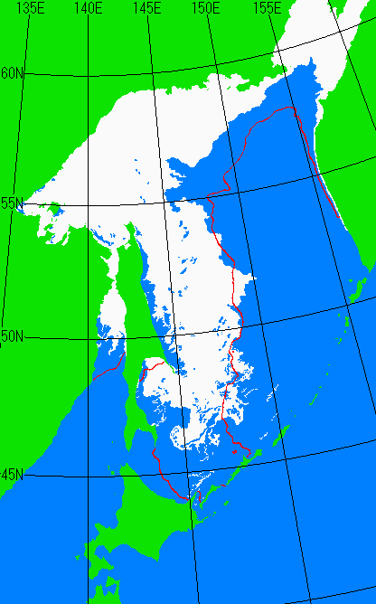 3月20日の海氷分布図