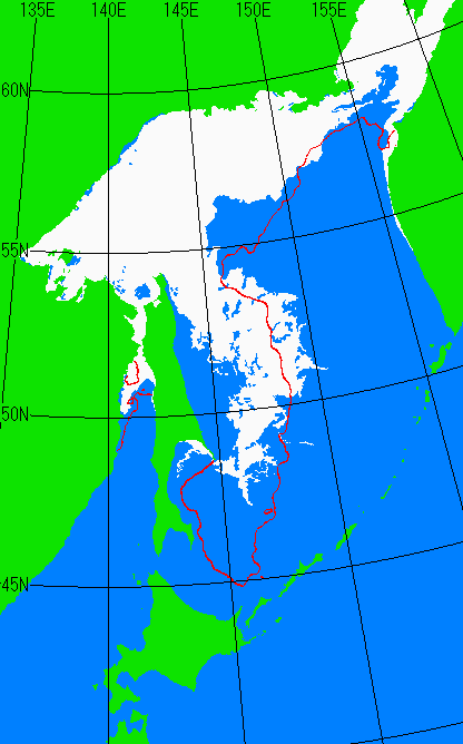 4月5日の海氷分布図