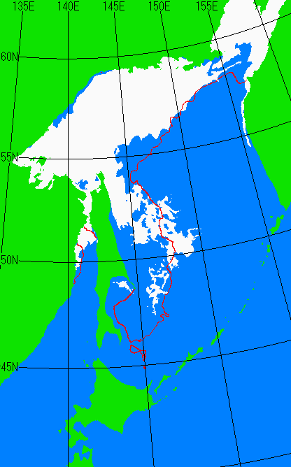 4月10日の海氷分布図