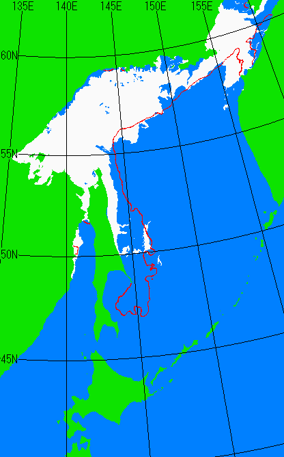 4月20日の海氷分布図